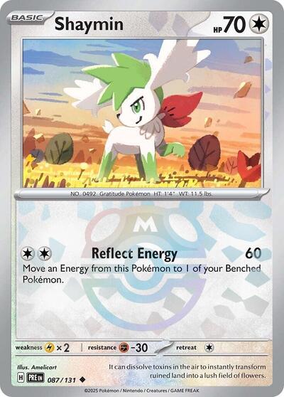 Scarlet & Violet Prismatic Evolutions - 087/131 Shaymin (Master Ball Pattern) Uncommon