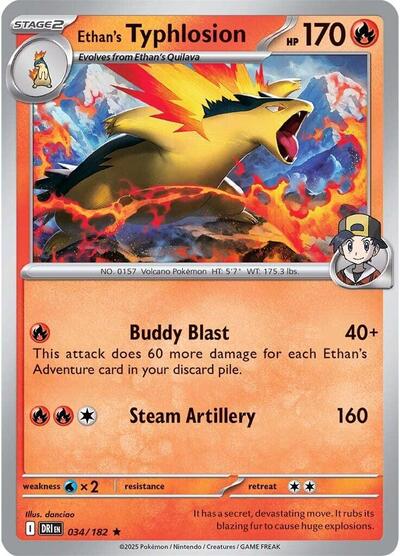 Scarlet & Violet Destined Rivals - 034/182 Ethan's Typhlosion Rare