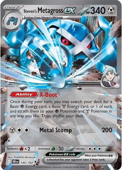Scarlet & Violet Destined Rivals - 145/182 Steven's Metagross ex Double Rare