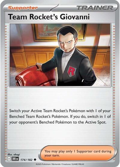 Scarlet & Violet Destined Rivals - 174/182 Team Rocket's Giovanni Uncommon