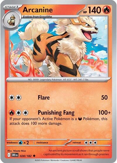Scarlet & Violet Destined Rivals - 028/182 Arcanine Uncommon