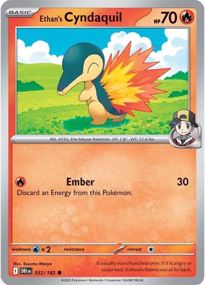 Scarlet & Violet Destined Rivals - 032/182 Ethan's Cyndaquil Common