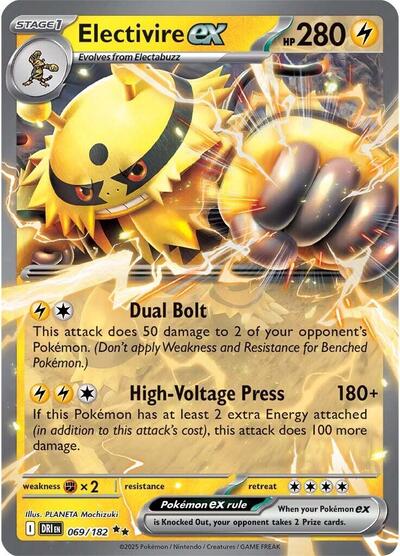 Scarlet & Violet Destined Rivals - 069/182 Electivire ex Double Rare