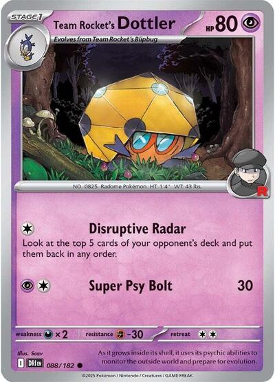 Scarlet & Violet Destined Rivals - 088/182 Team Rocket's Dottler Common