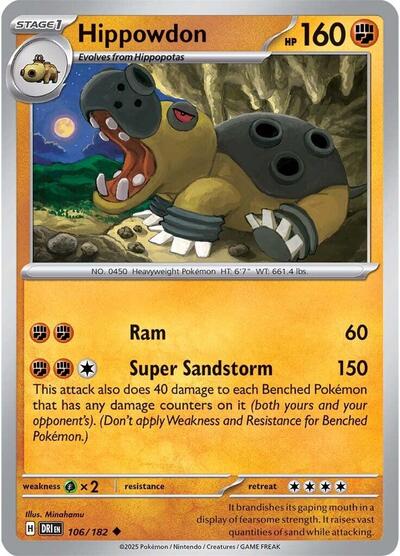 Scarlet & Violet Destined Rivals - 106/182 Hippowdon Uncommon