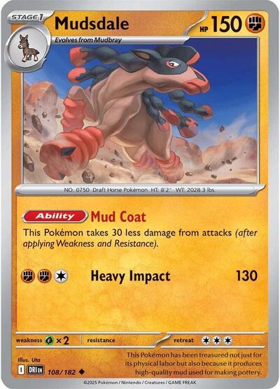 Scarlet & Violet Destined Rivals - 108/182 Mudsdale Uncommon