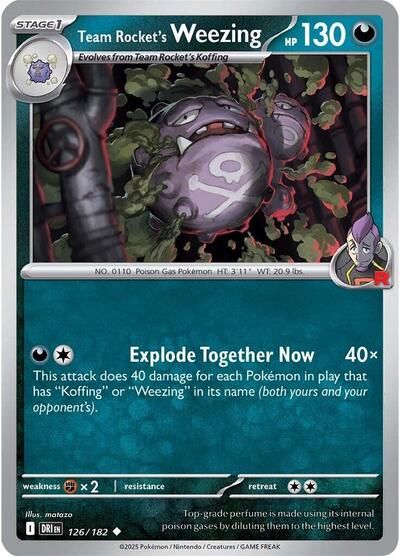 Scarlet & Violet Destined Rivals - 126/182 Team Rocket's Weezing Uncommon