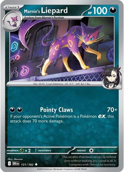 Scarlet & Violet Destined Rivals - 131/182 Marnie's Liepard Uncommon