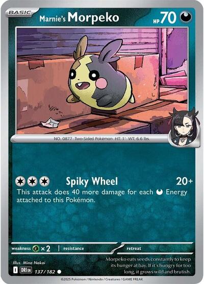 Scarlet & Violet Destined Rivals - 137/182 Marnie's Morpeko Common