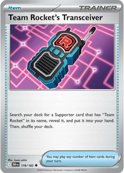 Scarlet & Violet Destined Rivals - 178/182 Team Rocket's Transceiver Uncommon