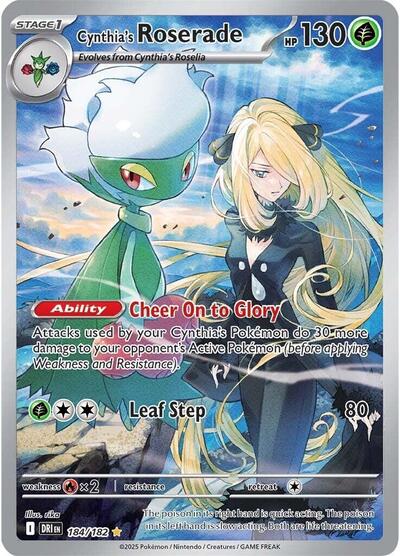 Scarlet & Violet Destined Rivals - 184/182 Cynthia's Roserade Illustration Rare
