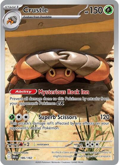Scarlet & Violet Destined Rivals - 186/182 Crustle Illustration Rare
