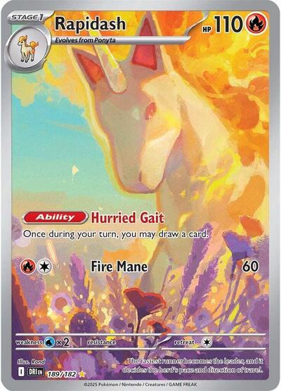 Scarlet & Violet Destined Rivals - 189/182 Rapidash Illustration Rare