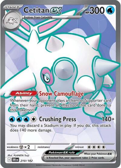 Scarlet & Violet Destined Rivals - 210/182 Cetitan ex Ultra Rare