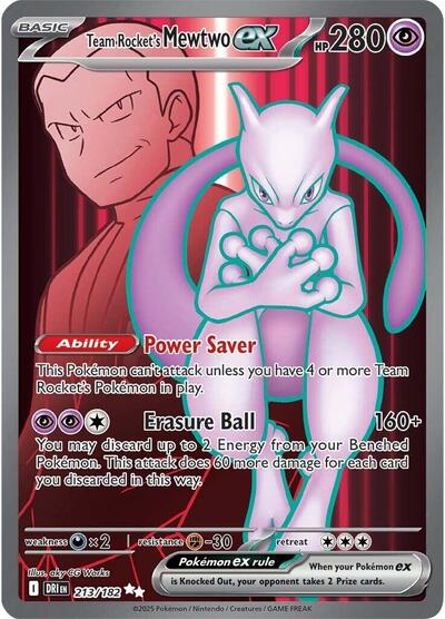 Scarlet & Violet Destined Rivals - 213/182 Team Rocket's Mewtwo ex Ultra Rare