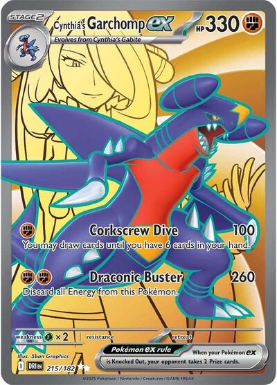 Scarlet & Violet Destined Rivals - 215/182 Cynthia's Garchomp ex Ultra Rare