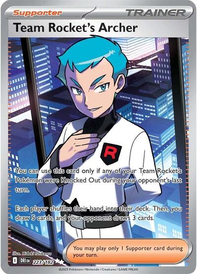 Scarlet & Violet Destined Rivals - 223/182 Team Rocket's Archer Ultra Rare