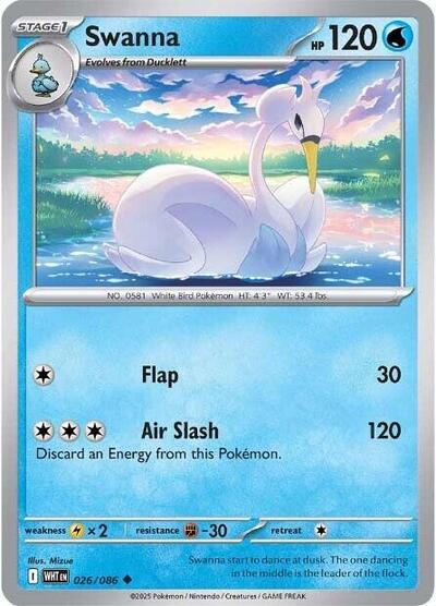 Scarlet & Violet White Flare - 026/086 Swanna Uncommon