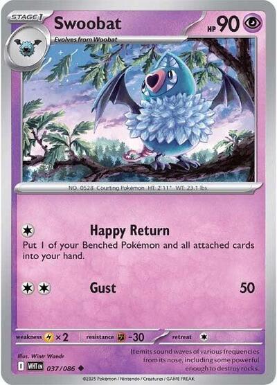 Scarlet & Violet White Flare - 037/086 Swoobat Uncommon
