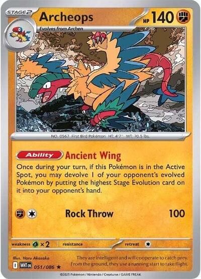 Scarlet & Violet White Flare - 051/086 Archeops Rare