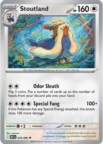 Scarlet & Violet White Flare - 076/086 Stoutland Uncommon