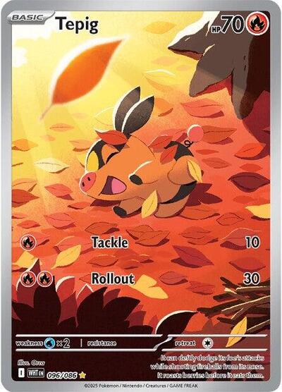 Scarlet & Violet White Flare - 096/086 Tepig Illustration Rare