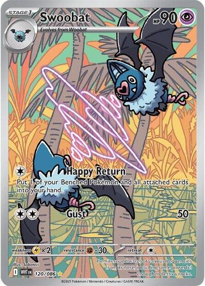 Scarlet & Violet White Flare - 120/086 Swoobat Illustration Rare