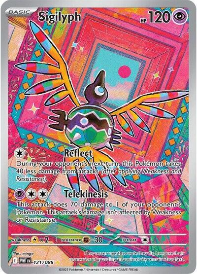 Scarlet & Violet White Flare - 121/086 Sigilyph Illustration Rare