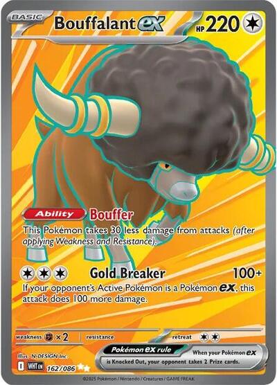 Scarlet & Violet White Flare - 162/086 Bouffalant ex Ultra Rare