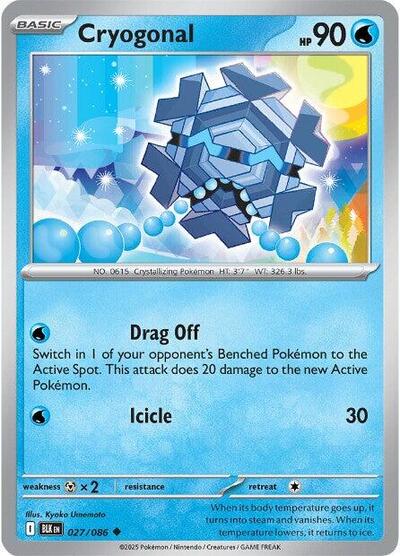 Scarlet & Violet Black Bolt - 027/086 Cryogonal Uncommon