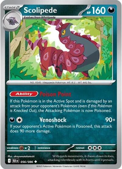Scarlet & Violet Black Bolt - 056/086 Scolipede Uncommon