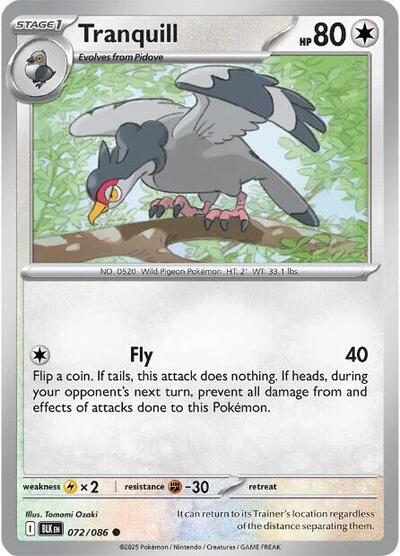 Scarlet & Violet Black Bolt - 072/086 Tranquill Common
