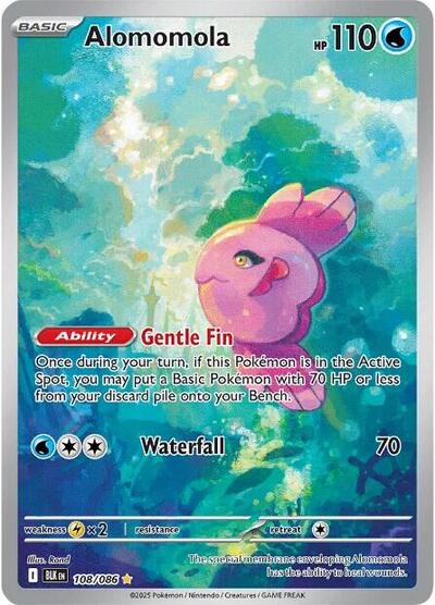 Scarlet & Violet Black Bolt - 108/086 Alomomola Illustration Rare