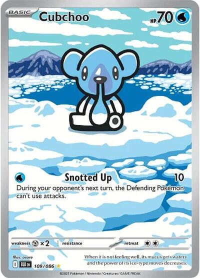Scarlet & Violet Black Bolt - 109/086 Cubchoo Illustration Rare