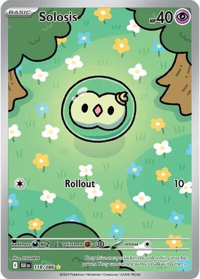 Scarlet & Violet Black Bolt - 118/086 Solosis Illustration Rare