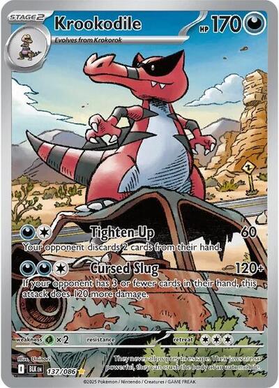 Scarlet & Violet Black Bolt - 137/086 Krookodile Illustration Rare