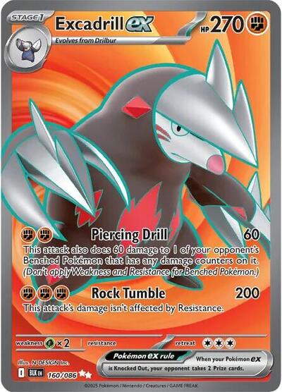 Scarlet & Violet Black Bolt - 160/086 Excadrill ex Ultra Rare