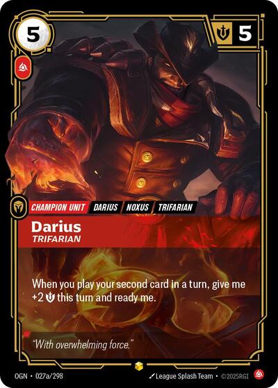 Riftbound - Origins - 027a/298 Darius - Trifarian (Alternate Art) Showcase