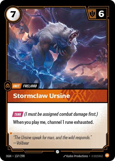 Riftbound - Origins - 137/298 Stormclaw Ursine Common
