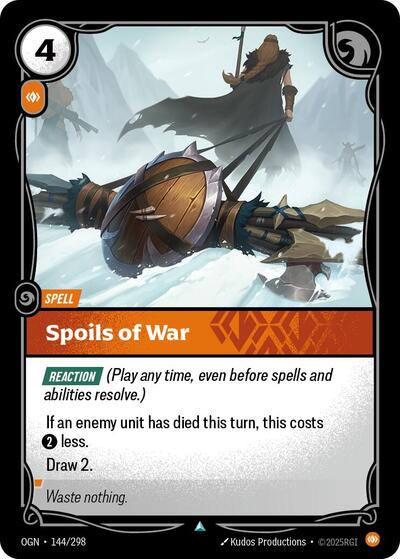 Riftbound - Origins - 144/298 Spoils of War Uncommon