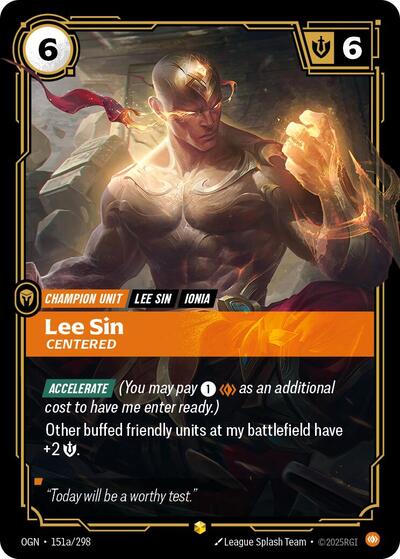 Riftbound - Origins - 151a/298 Lee Sin - Centered (Alternate Art) Showcase