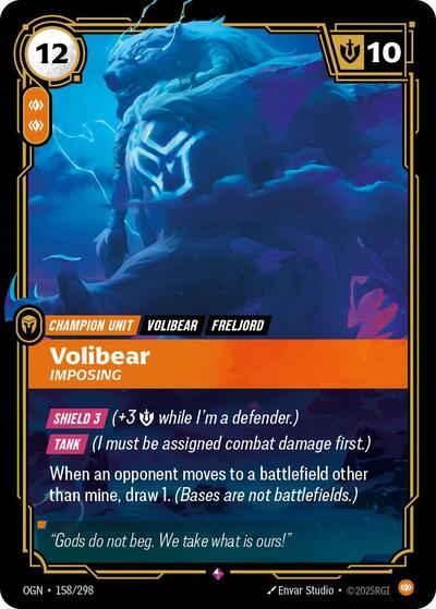 Riftbound - Origins - 158/298 Volibear - Imposing Rare