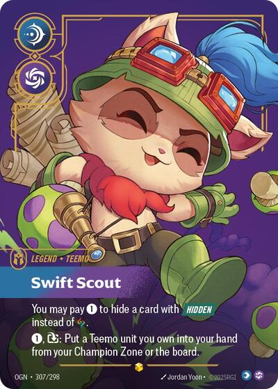 Riftbound - Origins - 307/298 Teemo - Swift Scout (Overnumbered) Showcase