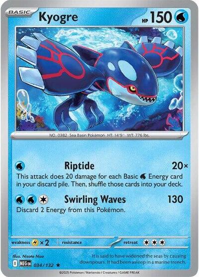 Mega Evolution - 034/132 Kyogre Rare
