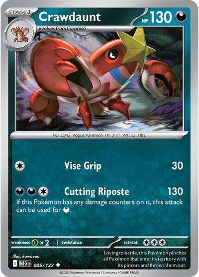 Mega Evolution - 085/132 Crawdaunt Uncommon
