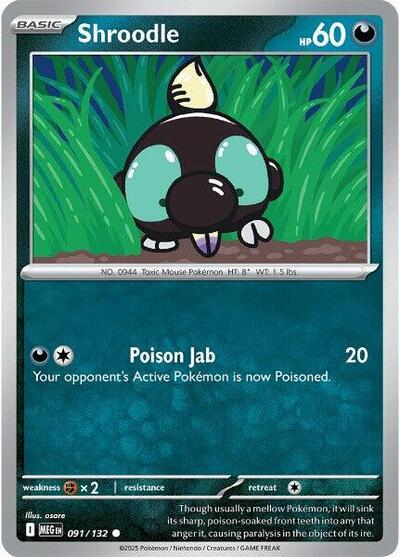 Mega Evolution - 091/132 Shroodle Common