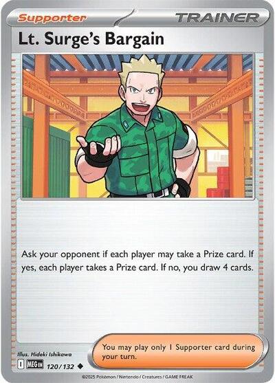 Mega Evolution - 120/132 Lt. Surge's Bargain Uncommon