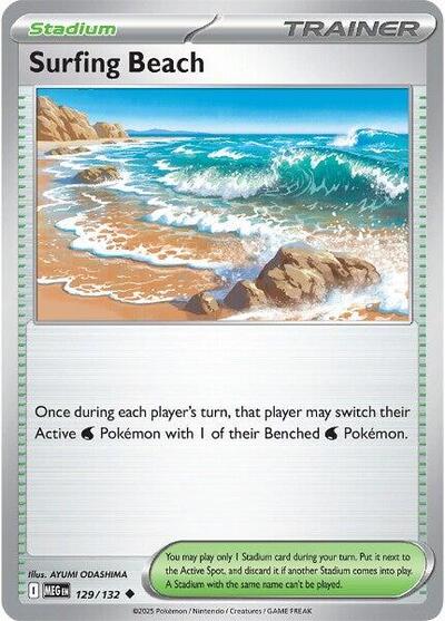 Mega Evolution - 129/132 Surfing Beach Uncommon