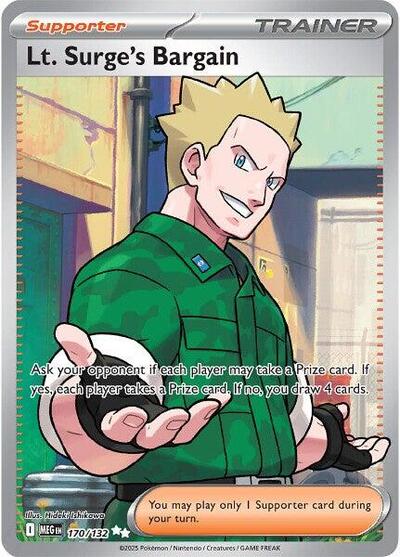 Mega Evolution - 170/132 Lt. Surge's Bargain Ultra Rare
