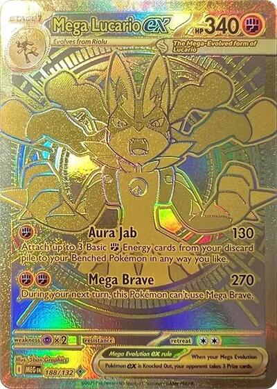 Mega Evolution - 188/132 Mega Lucario ex Mega Hyper Rare